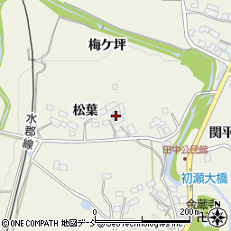 福島県須賀川市田中松葉周辺の地図