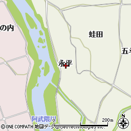福島県須賀川市田中永平周辺の地図