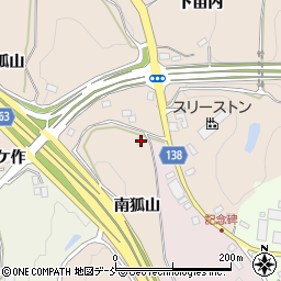 福島県須賀川市雨田南狐山周辺の地図