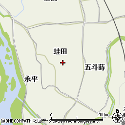 福島県須賀川市田中蛙田周辺の地図