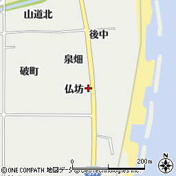 福島県楢葉町（双葉郡）山田浜（仏坊）周辺の地図