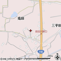 福島県須賀川市前田川兎田周辺の地図