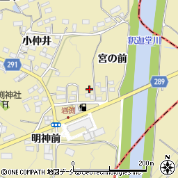 福島県須賀川市岩渕宮の前周辺の地図