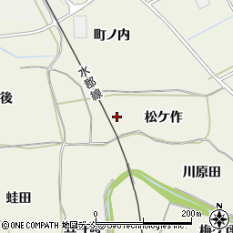 福島県須賀川市田中（松ケ作）周辺の地図