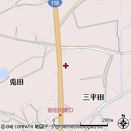 福島県須賀川市前田川三平田44周辺の地図