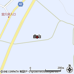 福島県石川郡平田村上蓬田曲山周辺の地図