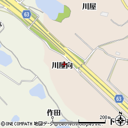 福島県須賀川市雨田川屋向周辺の地図