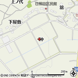 福島県須賀川市日照田沖周辺の地図