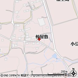 福島県須賀川市前田川仲屋敷周辺の地図