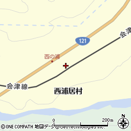 福島県南会津郡下郷町弥五島西浦居村周辺の地図