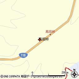 鳳坂峠周辺の地図