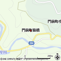 石川県輪島市門前町猿橋周辺の地図