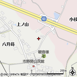 福島県須賀川市市野関上ノ山周辺の地図