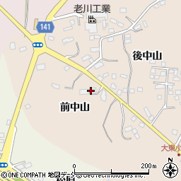 福島県須賀川市雨田前中山周辺の地図