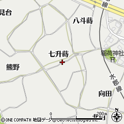 福島県須賀川市市野関七升蒔周辺の地図