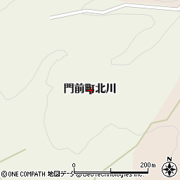 石川県輪島市門前町北川周辺の地図