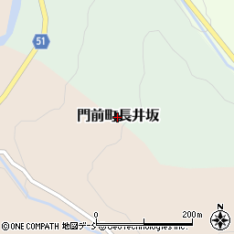石川県輪島市門前町長井坂周辺の地図
