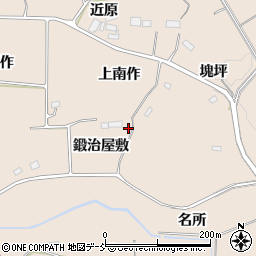 福島県須賀川市雨田鍛治屋敷周辺の地図