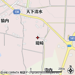 福島県須賀川市小作田堤崎周辺の地図