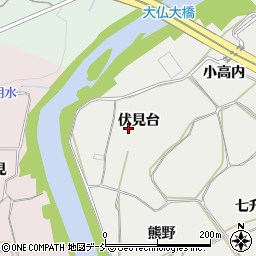 福島県須賀川市市野関伏見台周辺の地図