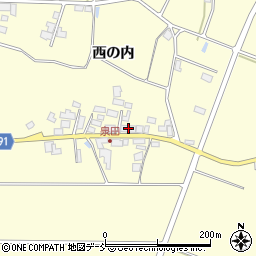 福島県須賀川市泉田西の内110周辺の地図