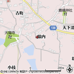 福島県須賀川市小作田猿内周辺の地図