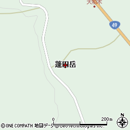 福島県平田村（石川郡）蓬田新田（蓬田岳）周辺の地図