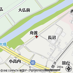 福島県須賀川市市野関舟渡周辺の地図