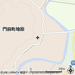 石川県輪島市門前町地原リ168周辺の地図