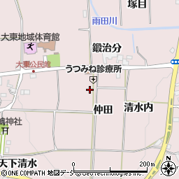 福島県須賀川市小作田（仲田）周辺の地図