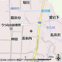 福島県須賀川市小作田清水内周辺の地図