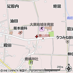 福島県須賀川市小作田湯名塚周辺の地図