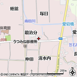 福島県須賀川市小作田鍛治分周辺の地図