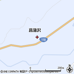 福島県岩瀬郡天栄村牧之内菖蒲沢周辺の地図