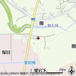 福島県須賀川市下小山田関向周辺の地図