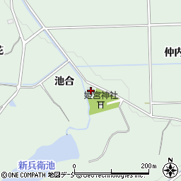 福島県須賀川市和田池合周辺の地図