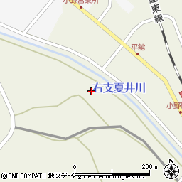 福島県田村郡小野町谷津作安橋周辺の地図