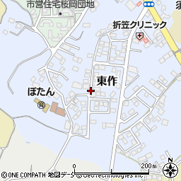 福島県須賀川市東作周辺の地図