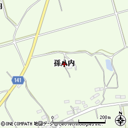 福島県須賀川市下小山田（孫八内）周辺の地図