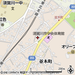 福島県須賀川市並木町75周辺の地図
