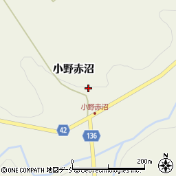 福島県小野町（田村郡）小野赤沼（腰巻）周辺の地図