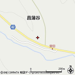 福島県小野町（田村郡）菖蒲谷（堂田）周辺の地図