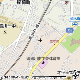 福島県須賀川市並木町25周辺の地図