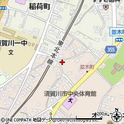 福島県須賀川市並木町24周辺の地図