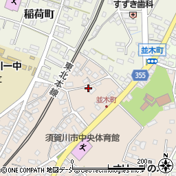福島県須賀川市並木町17周辺の地図
