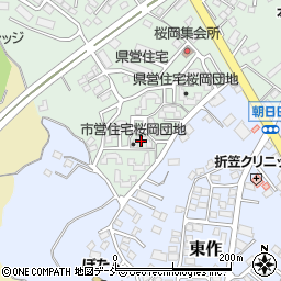 市営桜岡団地２号棟周辺の地図
