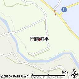 石川県輪島市門前町平周辺の地図