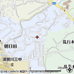 福島県須賀川市朝日田周辺の地図