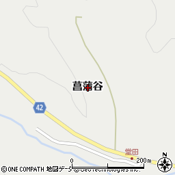 福島県田村郡小野町菖蒲谷周辺の地図