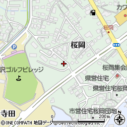 福島県須賀川市桜岡周辺の地図